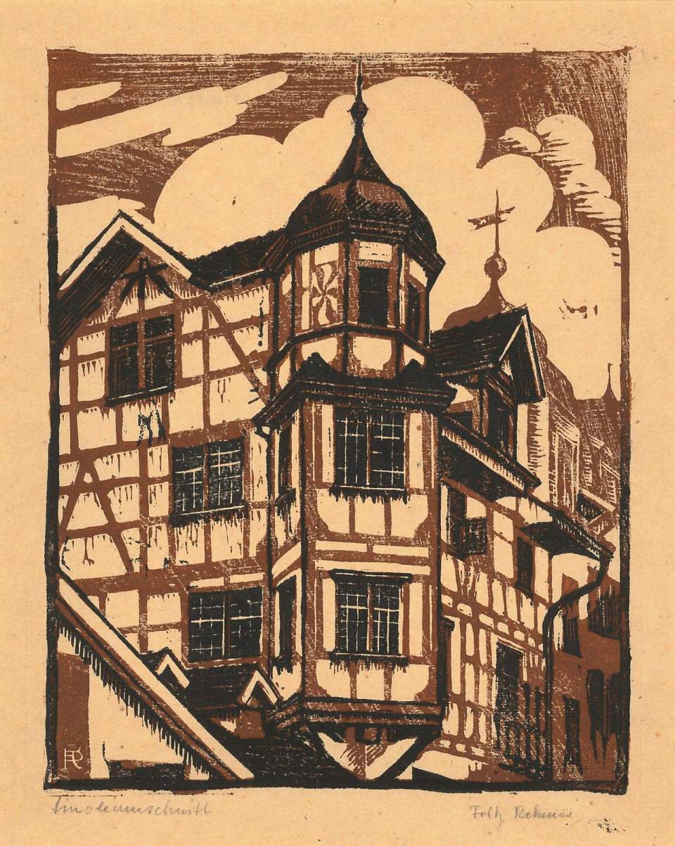 Grafik, Das Haus Bankgasse 7 in St.Gallen