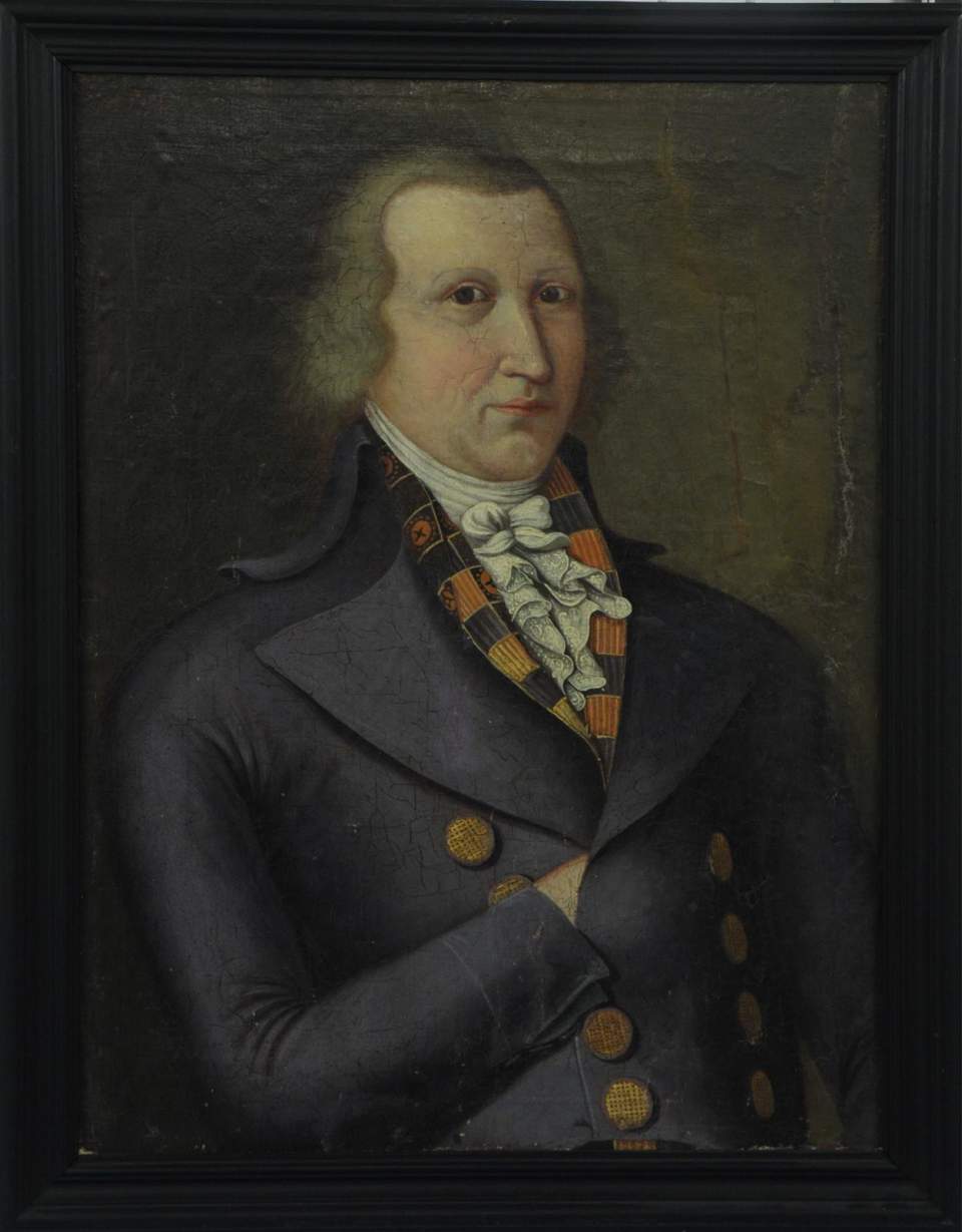 Porträt auf Leinwand, Brustbild Niklaus Eisenring aus Wil, Bildnis