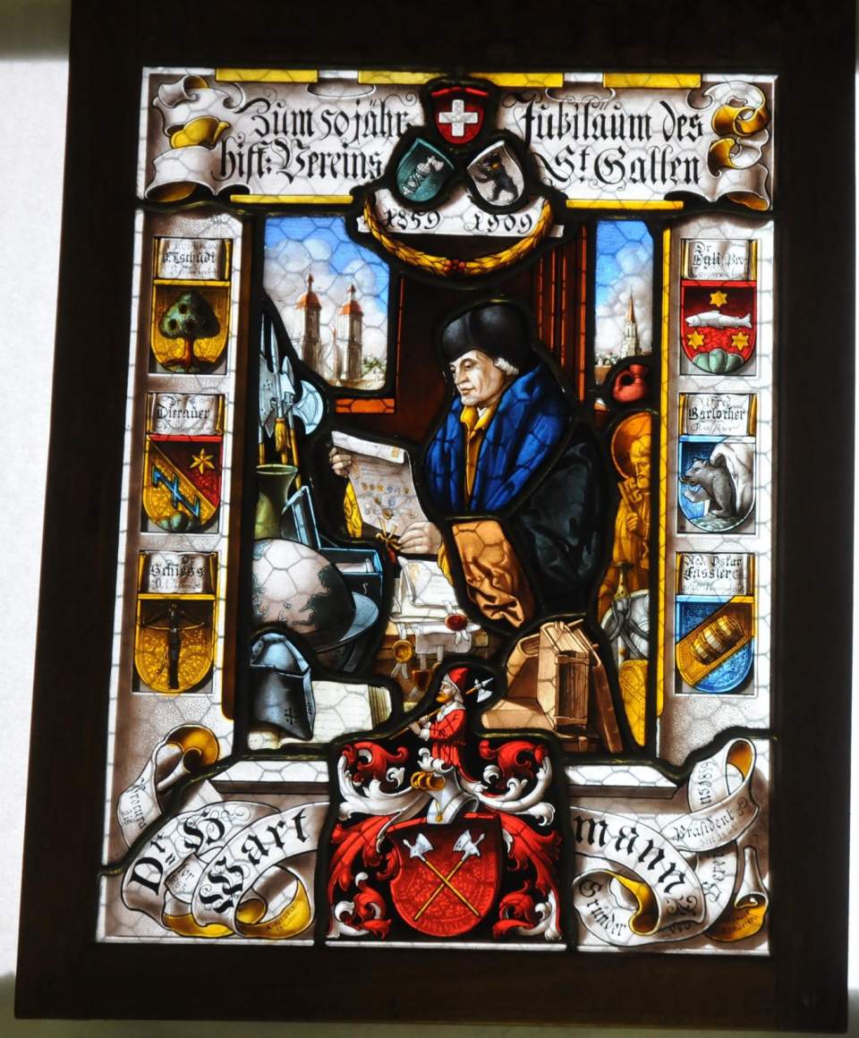 Wappenscheibe von Hermann Wartmann, Glasgemälde