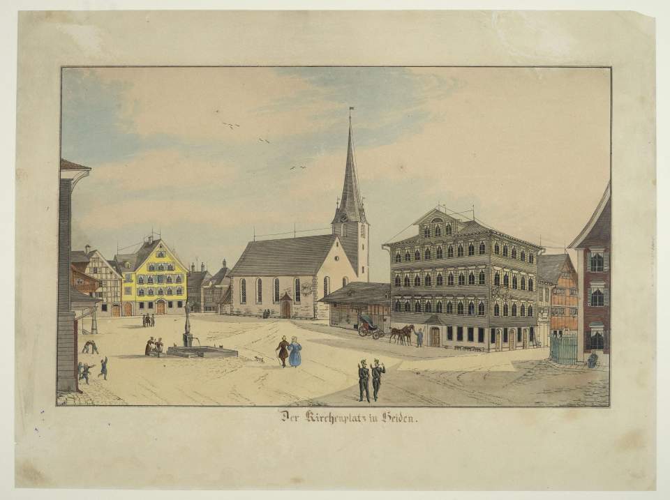 Ansicht Kirchenplatz in Heiden