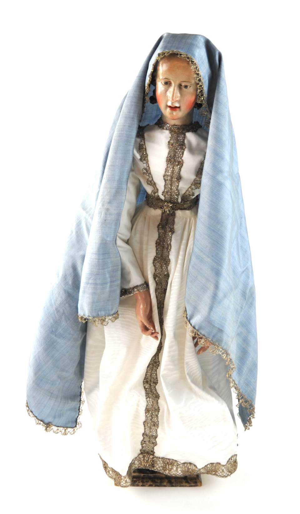 Barocke Weihnachtskrippe aus St. Gallenkappel, Krippenfigur Maria