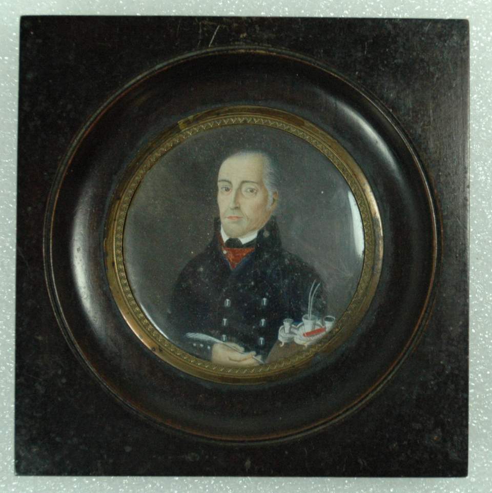 Porträt, Bildnis des Bossart von Gossau, Miniatur