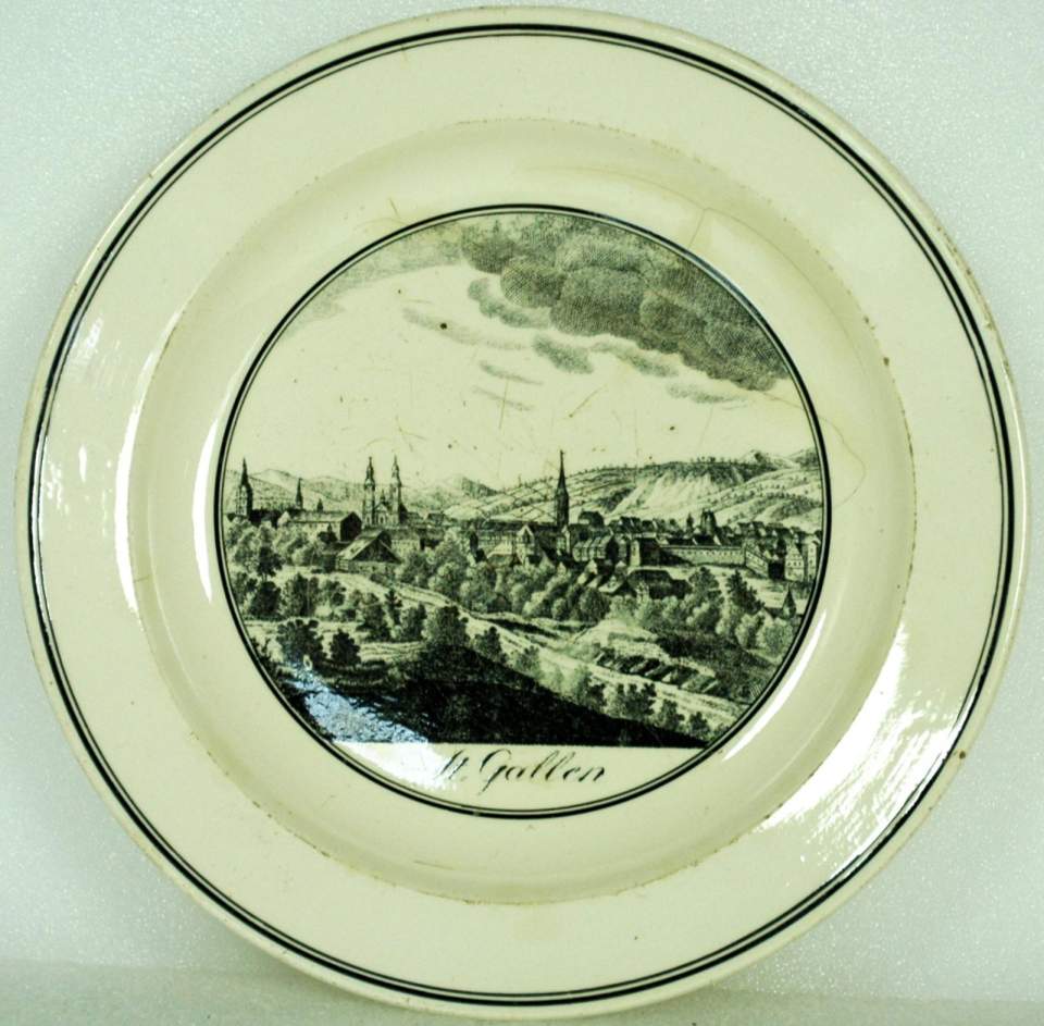Teller mit Ansicht von St.Gallen