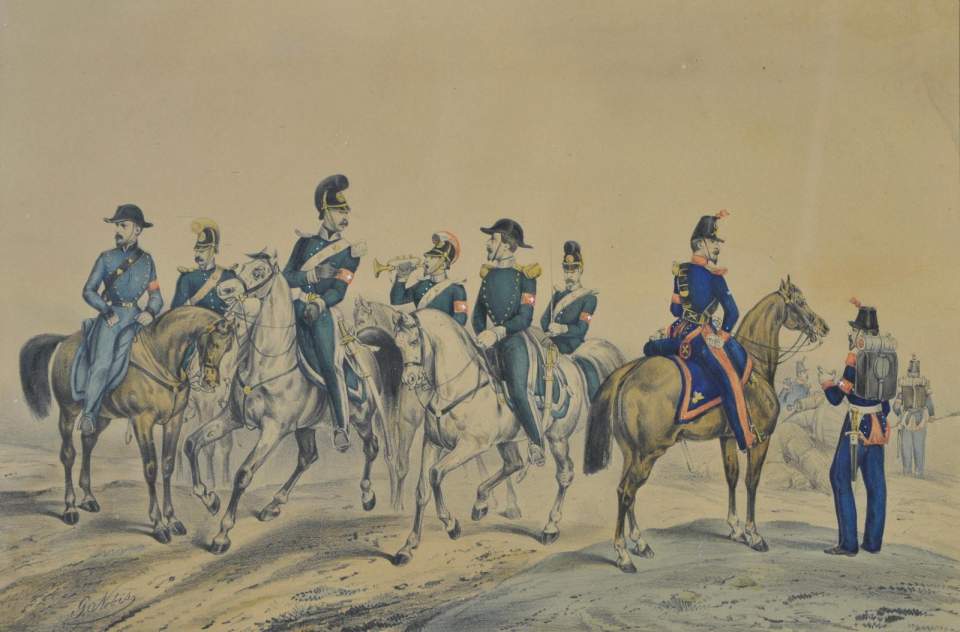 Grafik Kavallerie und Artillerie