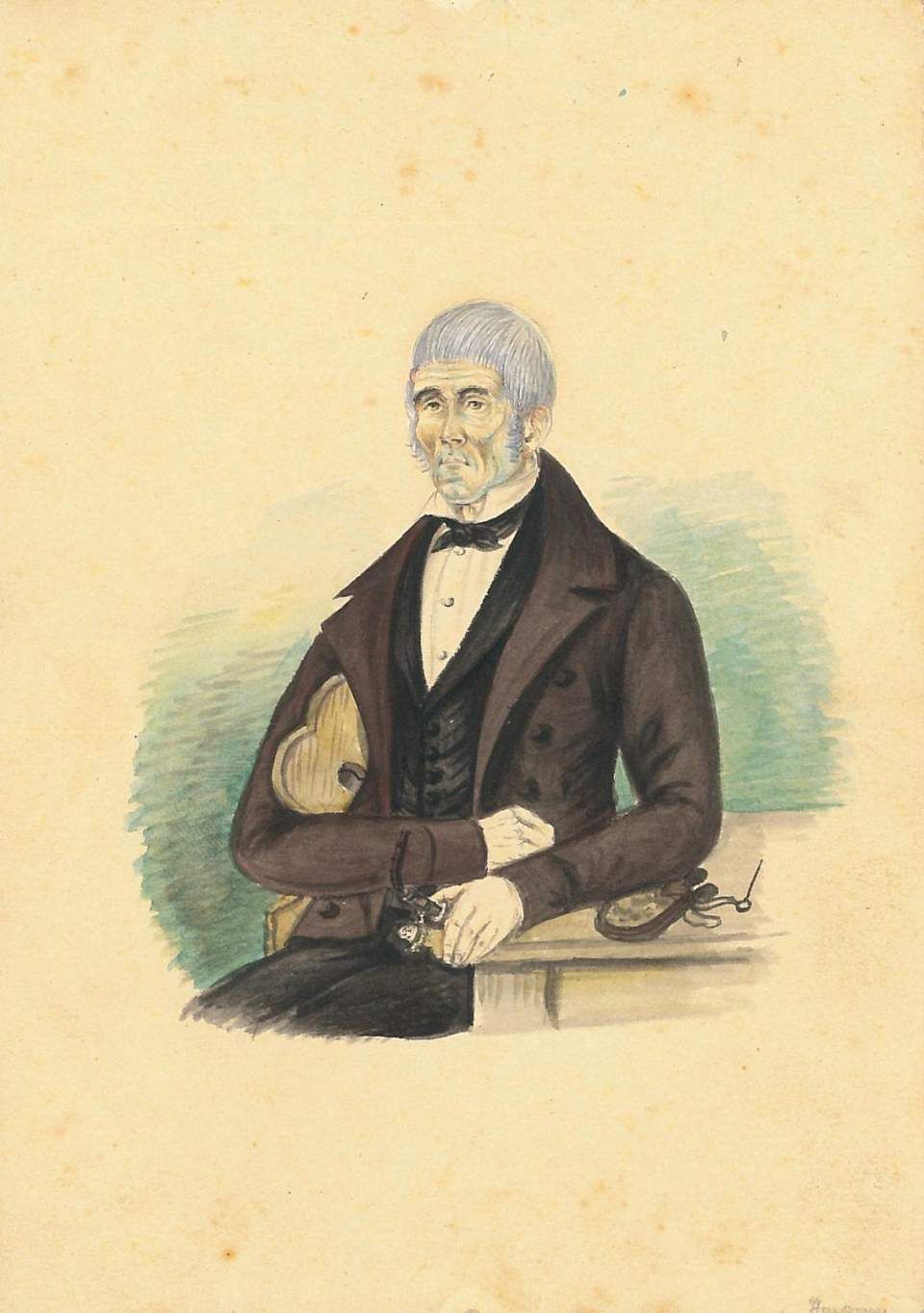 Trachtenbild, Herr Broger in Tracht aus Appenzell Innerrhoden