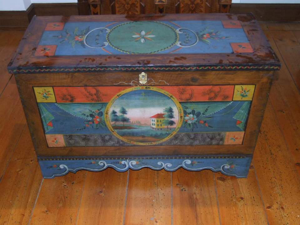 Truhe, Bauerntruhe, Biedermeier (?)