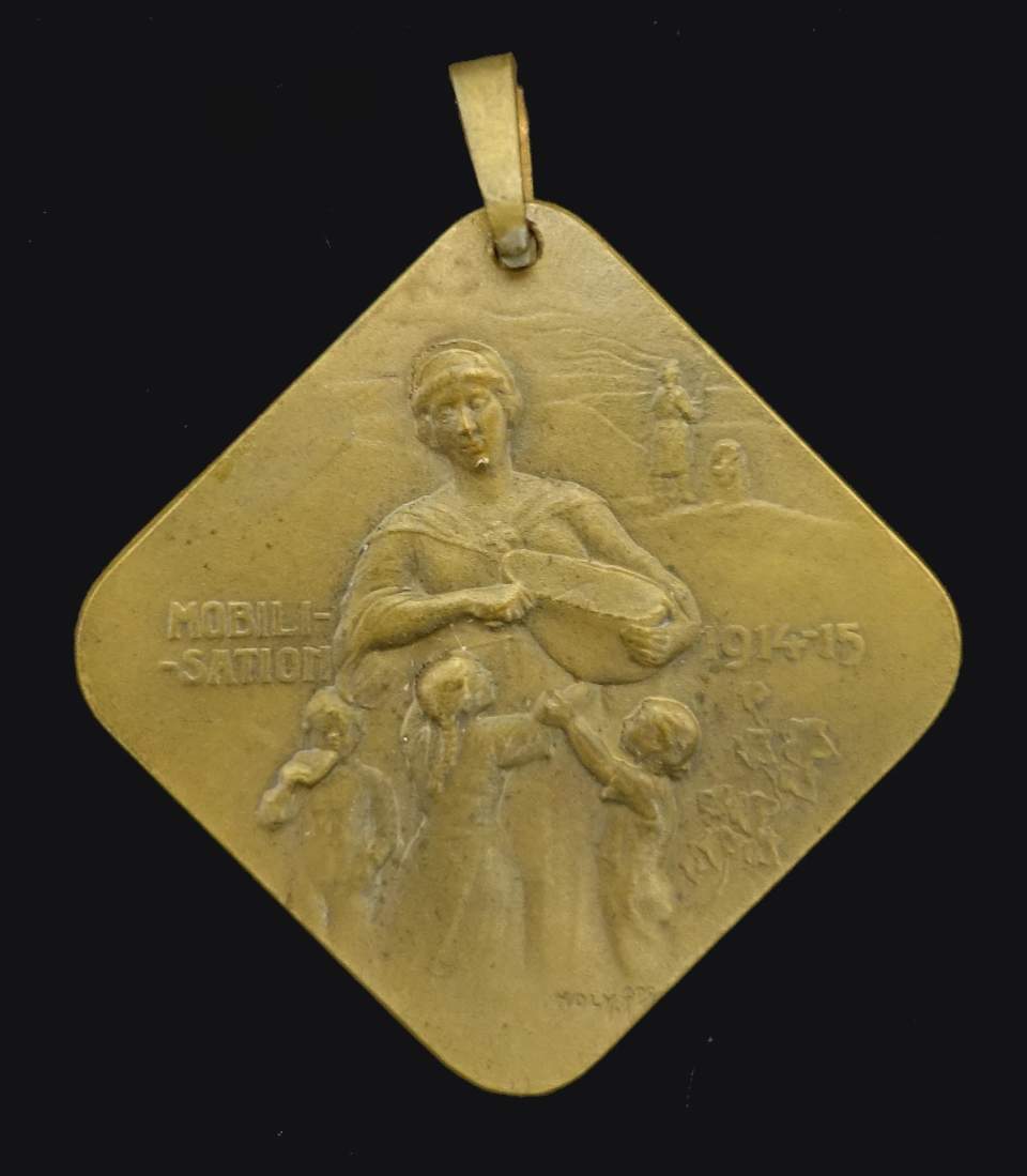 Medaille, Mobilisierung der Schweizer Armee 1914 - 1915