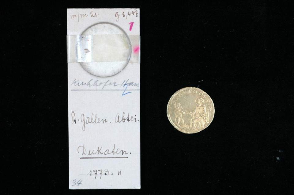 1 Dukaten (Fürstabt Beda Angehrn 1767-1796); St. Galler Münze