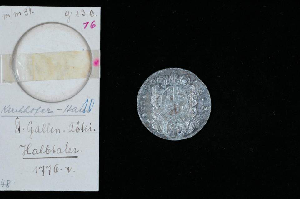 1 Halbtaler (Fürstabt Beda Angehrn 1767-1796); St. Galler Münze