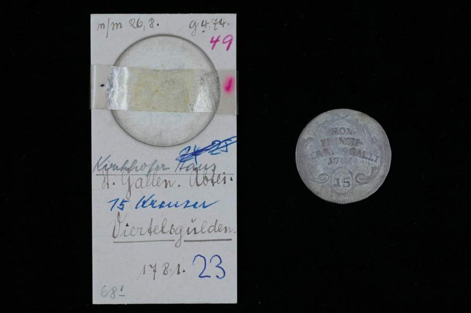 1 Viertelgulden (15 Kreuzer) (Fürstabt Beda Angehrn 1767-1796); St. Galler Münze