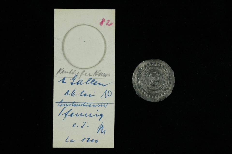 Pfennig (Galluspfennig) der Abtei St.Gallen, Brakteat