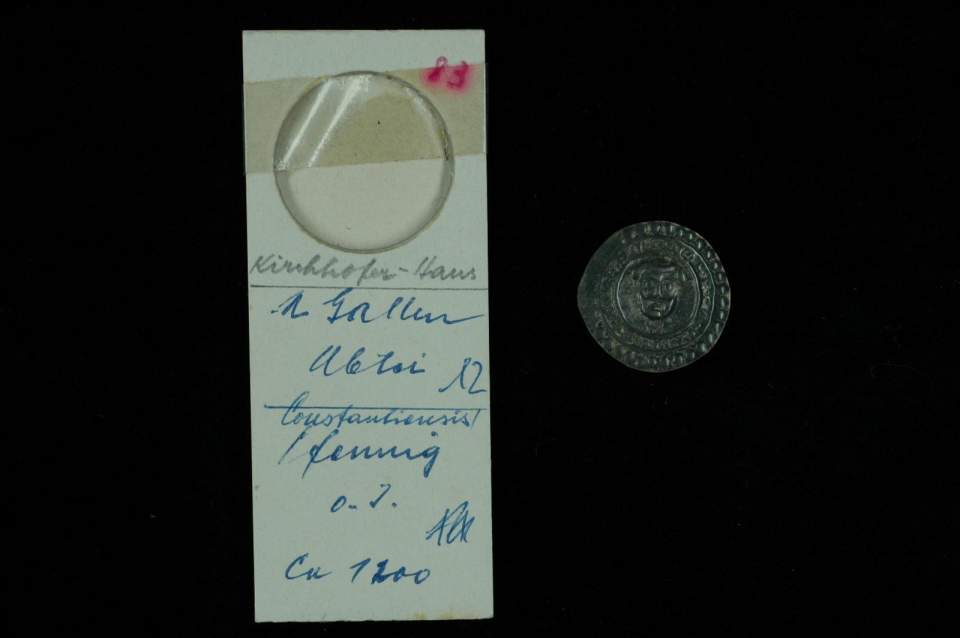 Pfennig (Galluspfennig) der Abtei St.Gallen, Brakteat