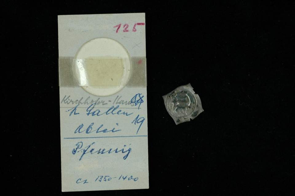 Viereckiger Pfennig (Lammpfennig) der Abtei St.Gallen, Brakteat