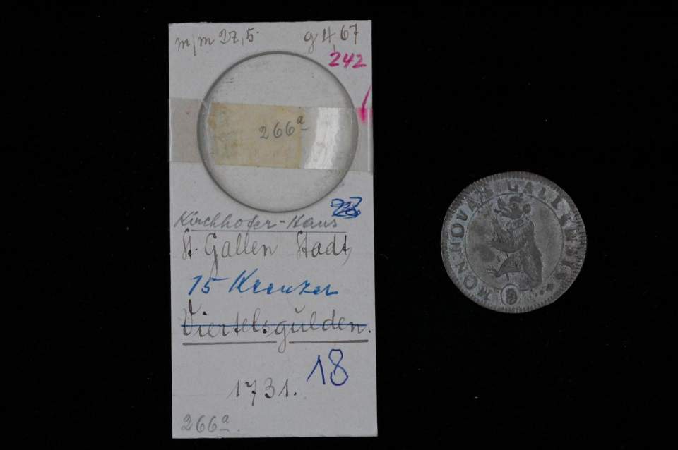 15 Kreuzer (Viertelgulden); St. Galler Münze