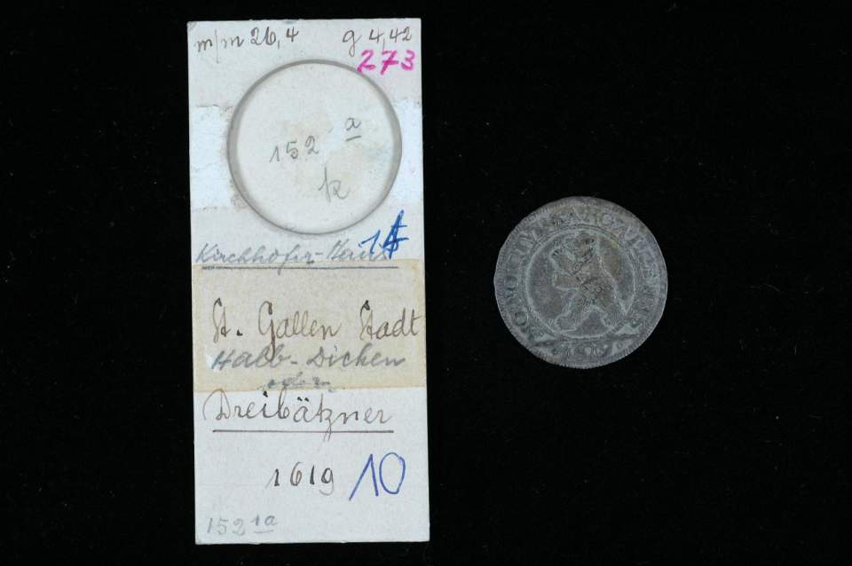 Halbdicken (Dreibätzner); St. Galler Münze