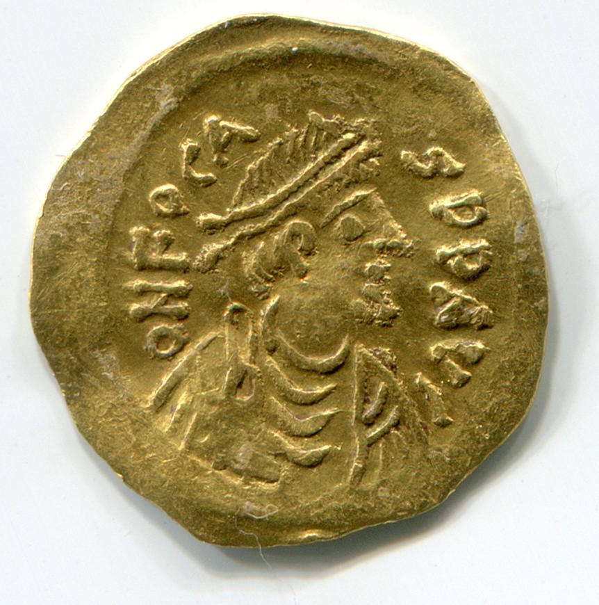 Byzantinische Münze Tremissis