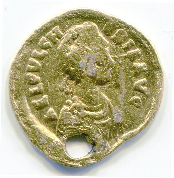 Byzantinische Münze Tremissis