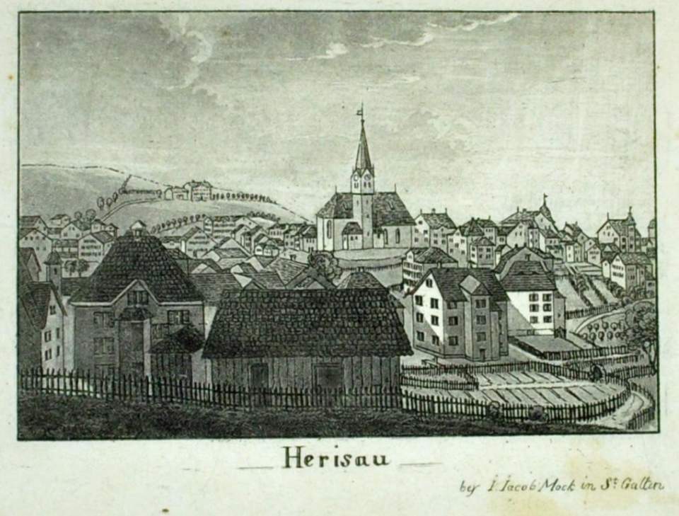 Grafik, Ansicht von Herisau