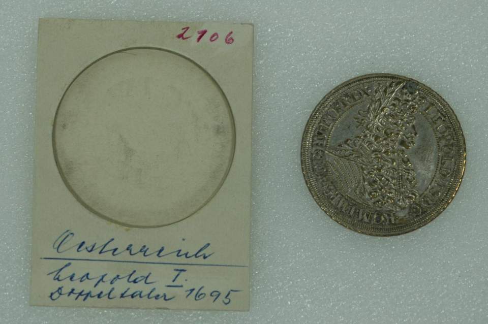 1 Doppeltaler, Kaiser Leopold I., Österreich; österreichische Münze
