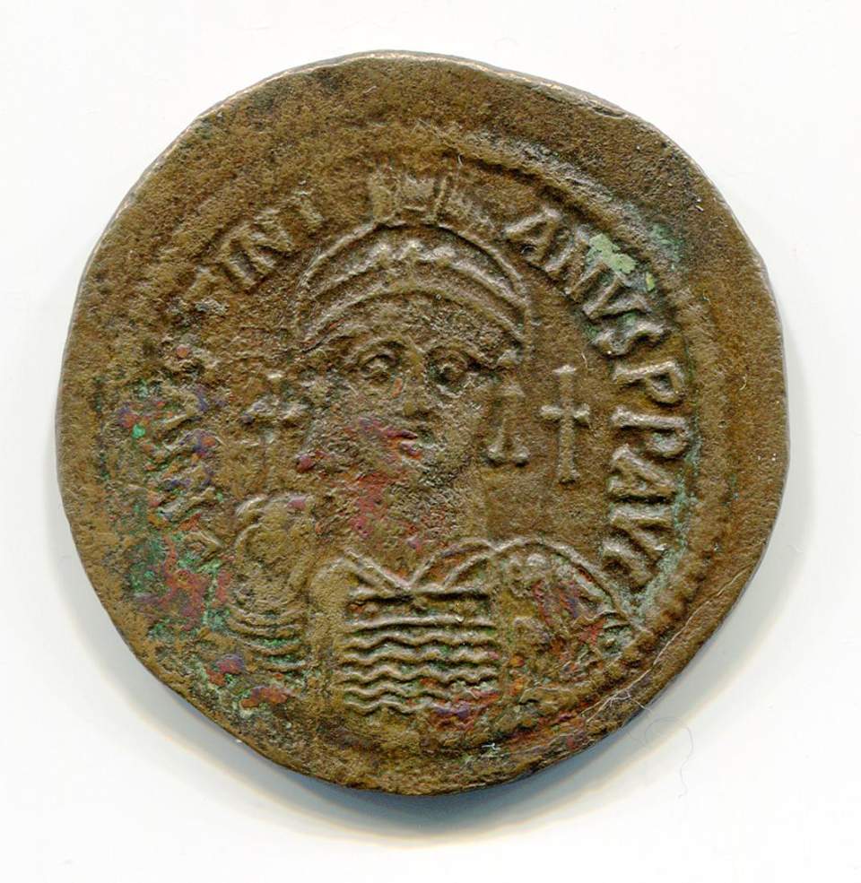 Byzantinische Münze Follis