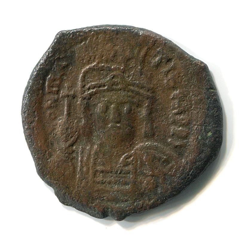 Byzantinische Münze Halb-Follis