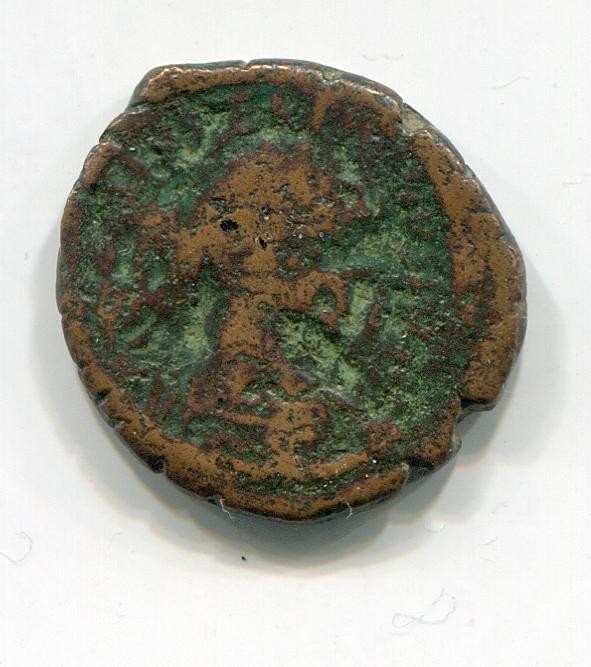 Byzantinische Münze Halb-Follis