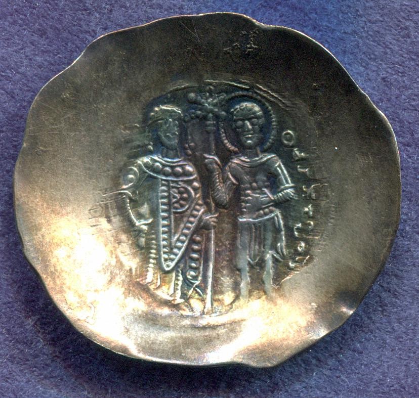 Byzantinische Münze Aspron Trachy