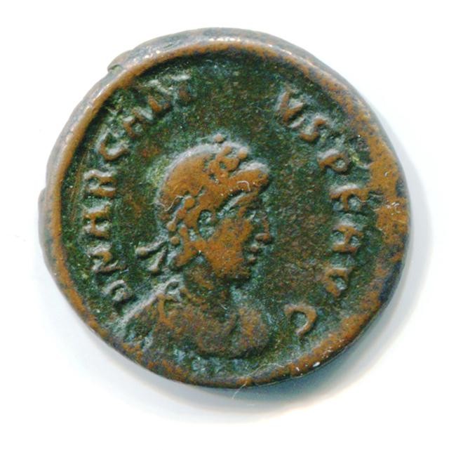 Byzantinische Münze Aes II
