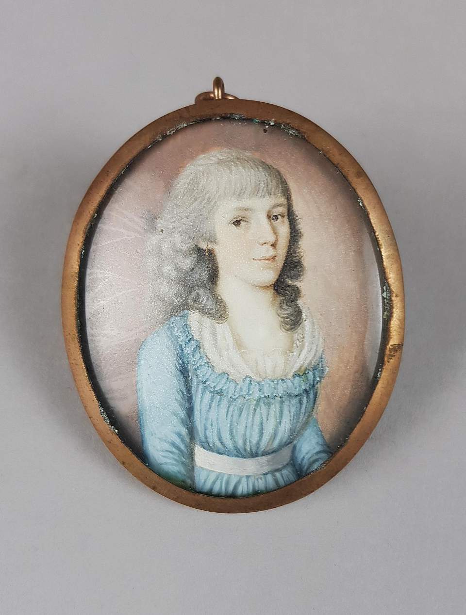 Bildnis einer Frau Huber aus dem Hause zum Goldapfel in St. Gallen, Miniatur