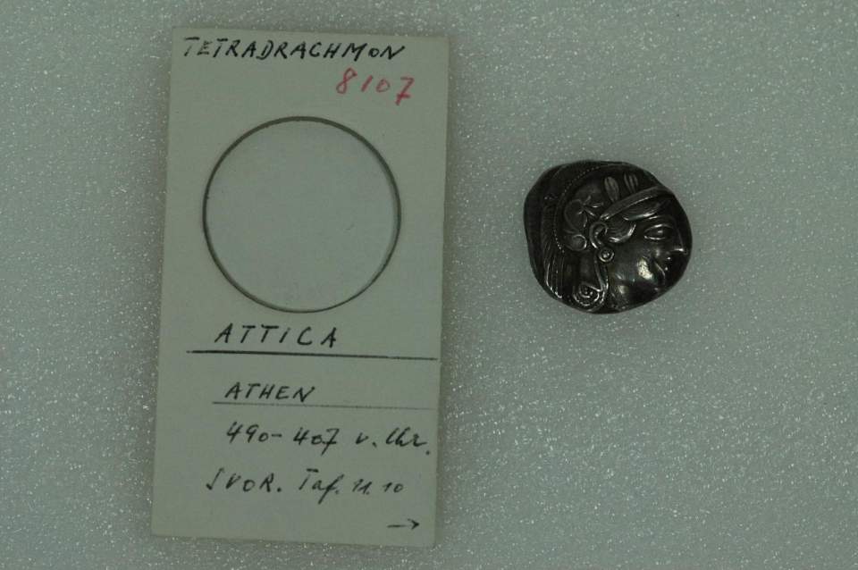 1 Tetradrachme (4 Drachmen); griechische Münze