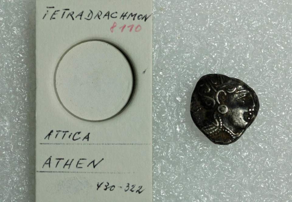 1 Tetradrachme (4 Drachmen); griechische Münze