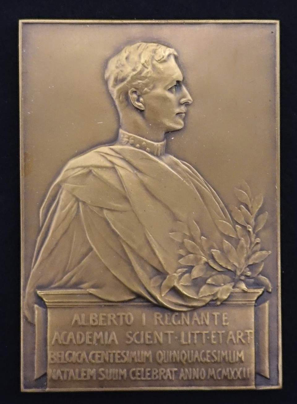 Plakette, 150 Jahre Belgische Akademie der Wissenschaften