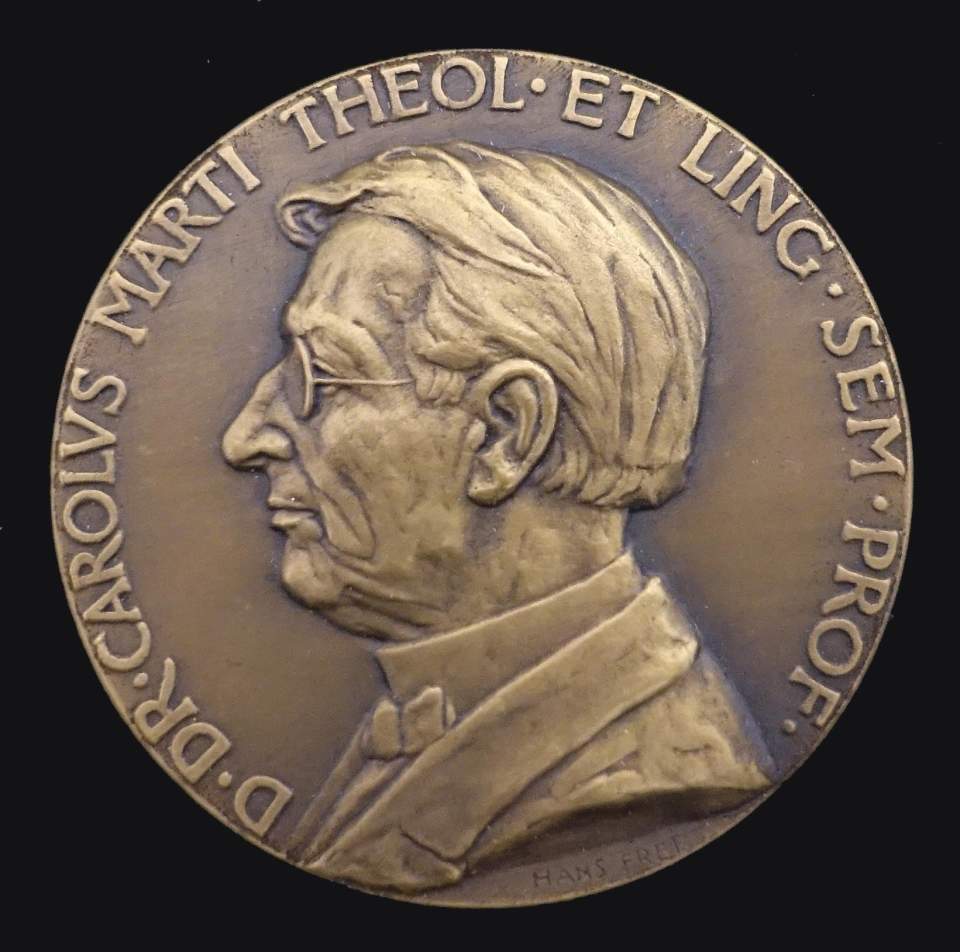 Medaille Prof. Karl Marti, Professor der Theologie, Universität Bern