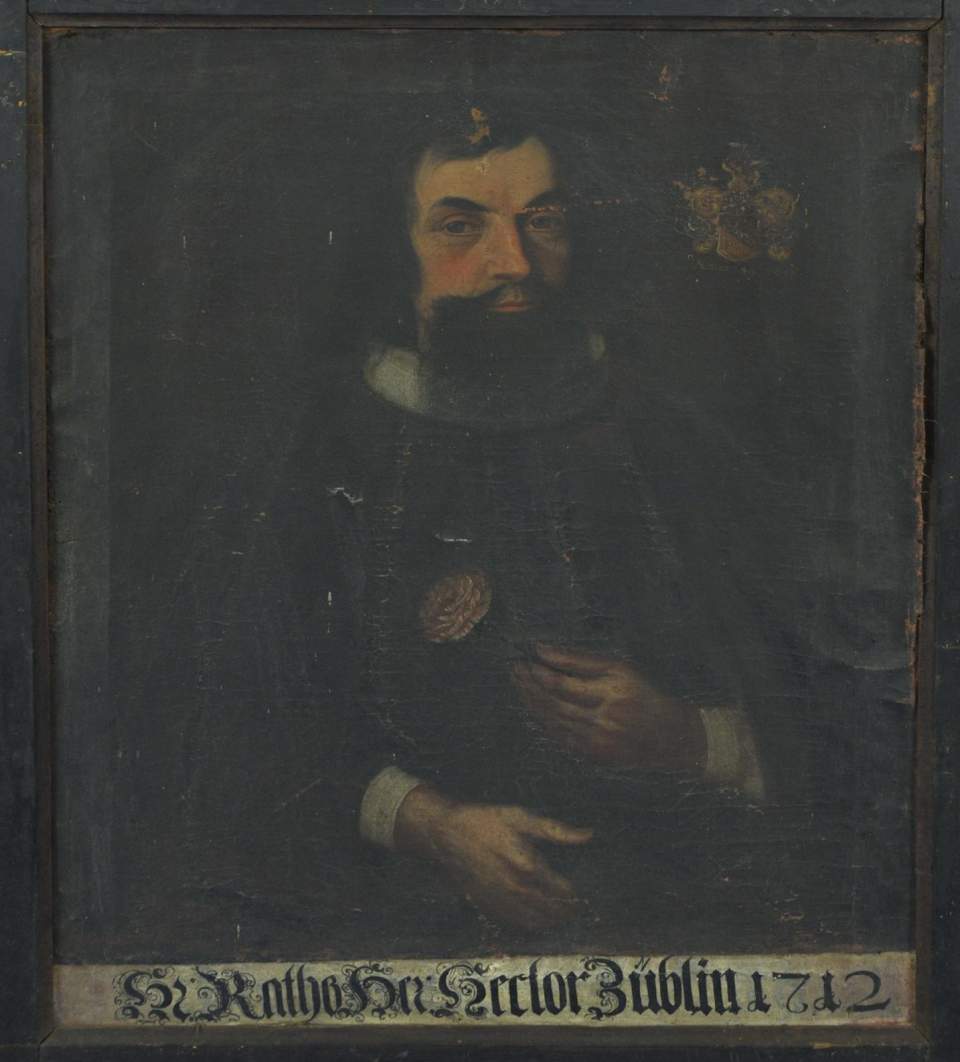 Ölgemälde, Bildnis Hector Züblin (1654 - 1720)