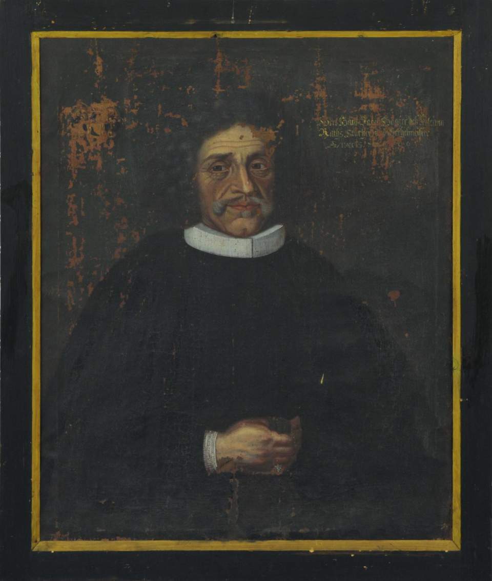 Ölgemälde, Bildnis Jacob Högger ( 1627 - 1710)