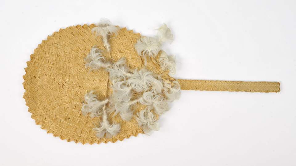 Federschmuck-Fächer oval