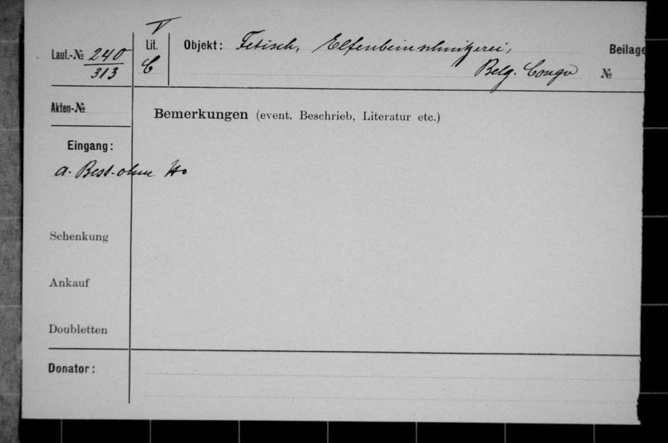 Fetisch, Elfenbeinschnitzerei