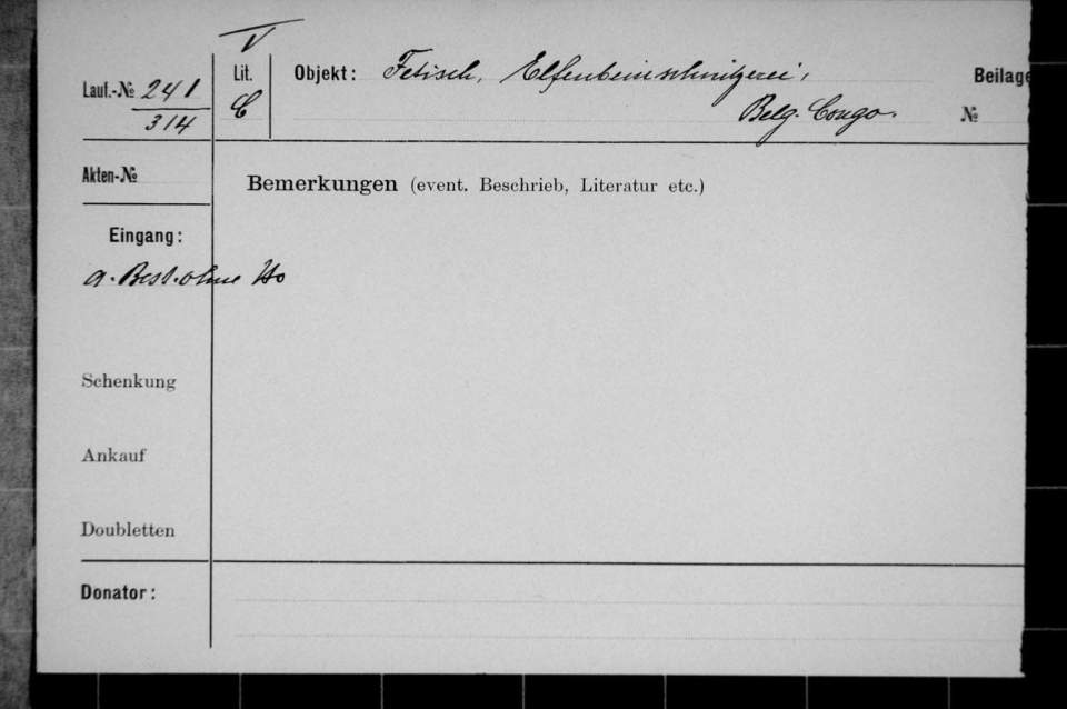 Fetisch, Elfenbeinschnitzerei