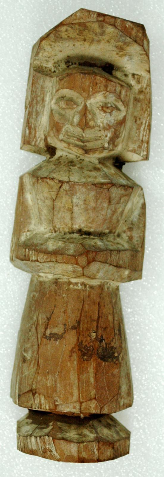 1 Holzfigur, Gebrauchsgegenstand eines indischen Fakirs