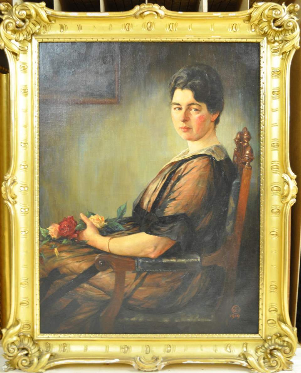 Gemälde, Ölgemälde Clara Bänziger - Giess, Bildnis
