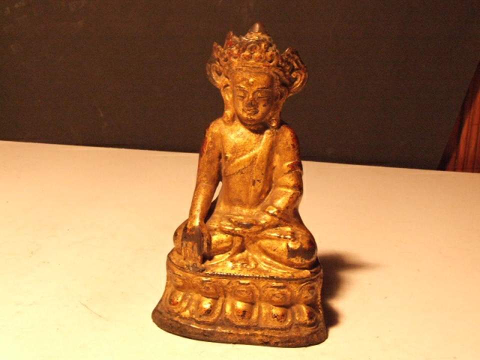 Buddha Bronze Vergoldet