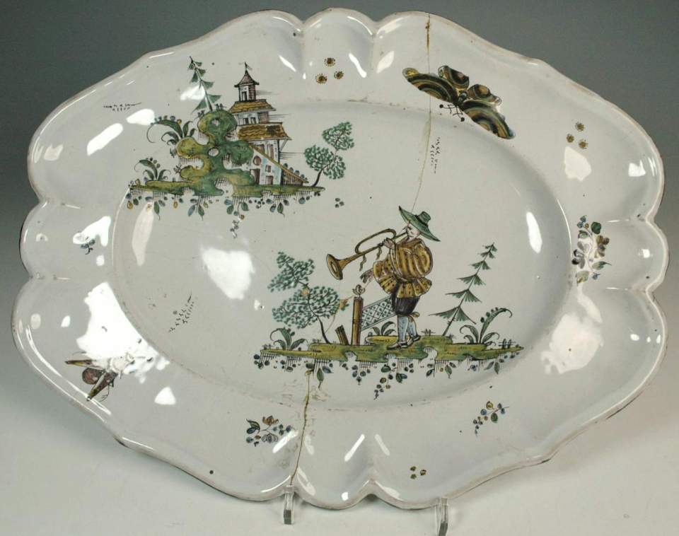 Ovale Fayence - Platte