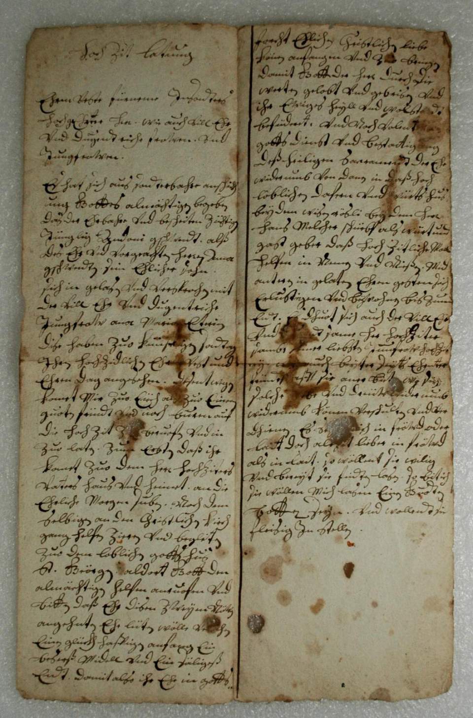 Urkunde (Text zu einer Hochzeit in dt.Schrift)