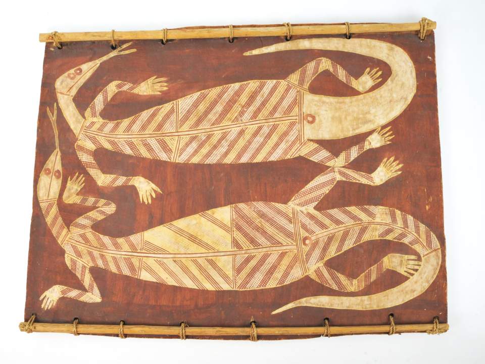 Zwei "goanna"-Echsen