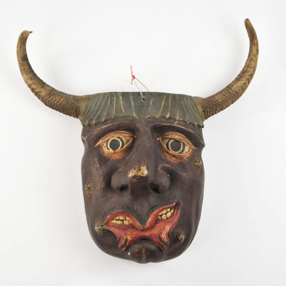 Theatermaske „Teufel“ für St.Nikolausspiel, 19. Jh.