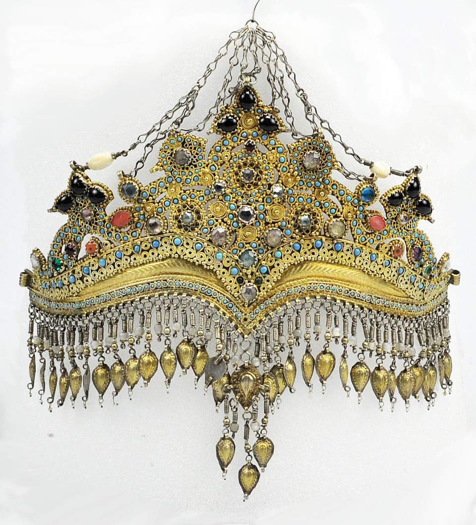 Diadem, Hauben- und Stirnschmuck in Boteh-Form