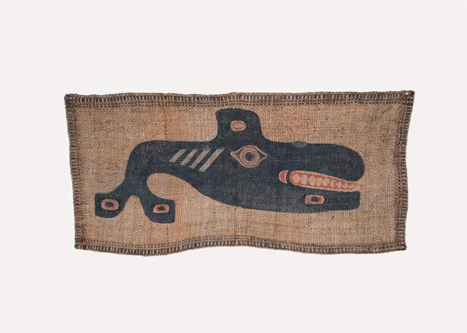 Matte mit Wal-Darstellung, Basketry Mat, Wandmatte?