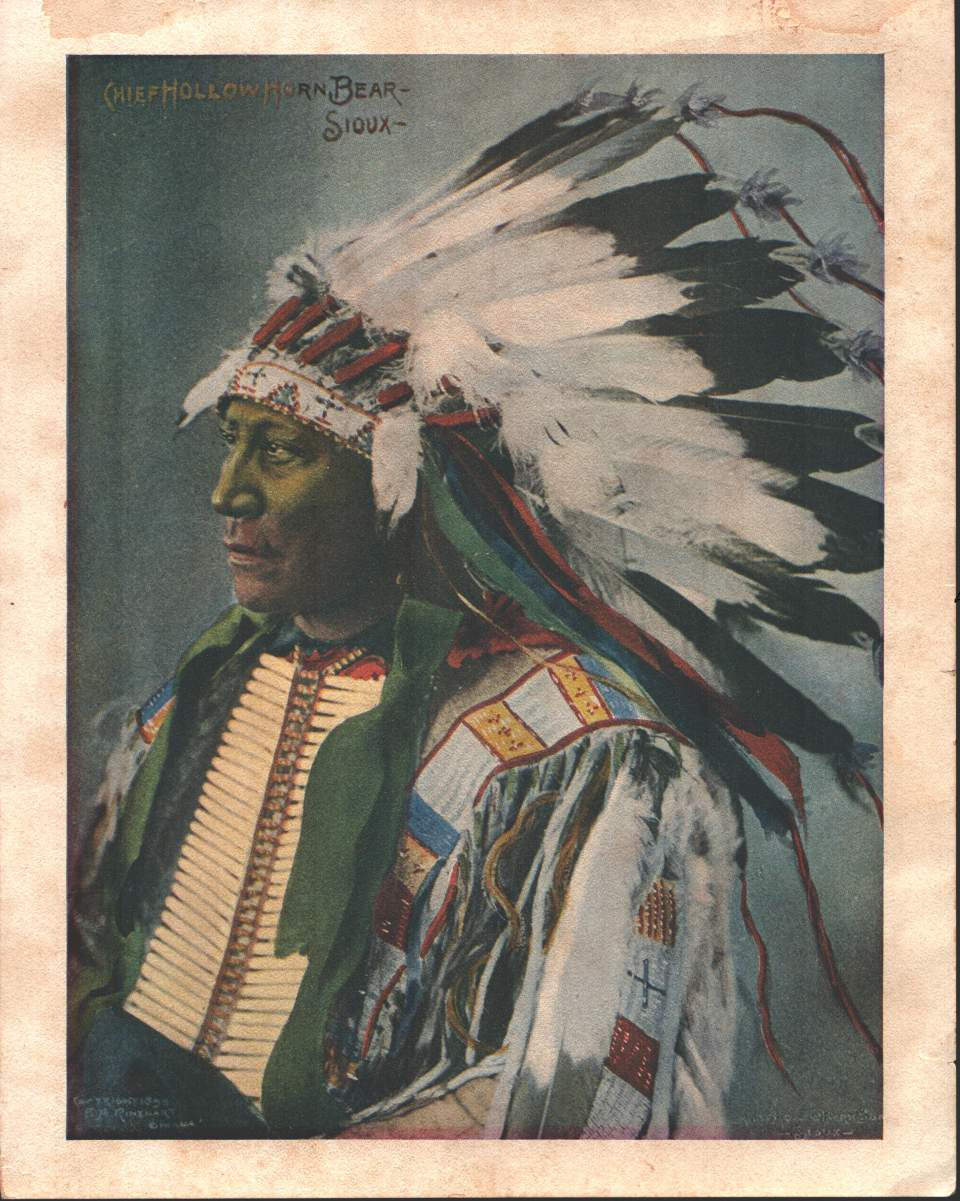 Foto, Bild, Bildnis des Chief Hollow Horn Bear