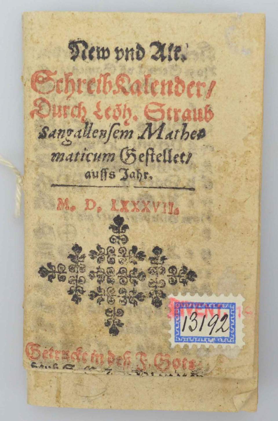 Schreibkalender, Kalender von Leonhard Straub