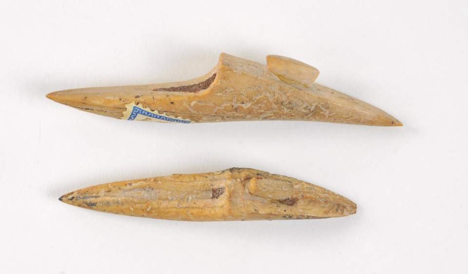 2 Harpunenspitzen mit Widerhaken